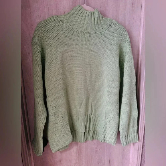 Revolve Sola‎ Turtleneck Stitches & Stripes Green Sweater Size Small - Picture 1 of 7